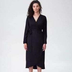 Universal Standard Rivers Wrap Dress Black